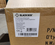 50 Pack 15ft Gray Black Box Slim-Net Cat 6A Patch Cable 28AWG UTP Snagless picture