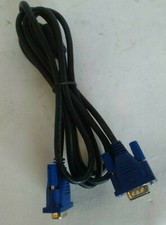 SVGA 6' Cable M-M Blue Connects Ferrites PC Video Monitor Projector Display NOS picture