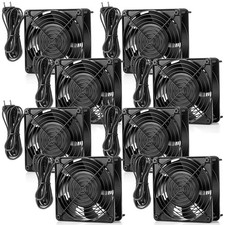 Glooglitter 8 Pack 120v Ac Cooling Muffin Fans, Exhaust Fans, 120mm*38mm picture