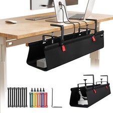 No Drill Under Desk Cable Management Tray, 28