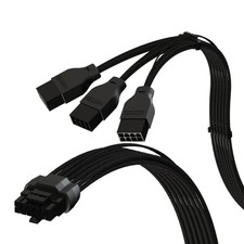 12VHPWR GPU Power Extension Cable 40cm PCIe 5.0 12+4 to 3x8 Pin 600W 16AWG picture