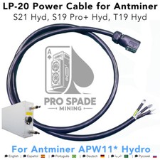 36x Bitmain Antminer S19 PRO+ HYDRO T19 S21 T21 HYDRO 3-Phase Power Cable picture