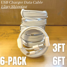 6Pack 3Ft 6Ft USB Cable Lot For iPhone 11 XS SE iPad Charger Charging Data Cord picture