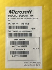 SQL Server 2019 Standard Unlimited Cores with Unlimited Cals picture