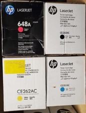 Set 4 Genuine Sealed HP CE260XC CE261AC CE262AC CE263A 649X 648A White Boxes picture