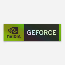 3x1” HOLOGRAPHIC NVIDIA LOGO DECAL GEFORCE RTX Ai COMPUTER GRAPHICS GPU CHIPS picture