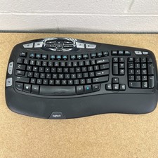 Logitech K350 Wireless Wave Keyboard Ergonomic Y-R0053 Tested No USB Dongle picture