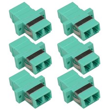 6x LC UPC Fiber Optic Coupler Multi Mode Duplex Optical Adapter Cable Connector picture