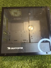iBUYPOWER Tempered Glass Mid-Tower ATX Gaming Computer Case - Black / Brushed Fr picture