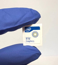 2 x Intel Iris Graphics Sticker Label Decal Logo 12mm x 14mm, Small Size picture