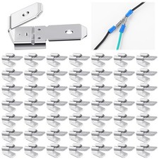 Tellegloww 50 Pcs Double Piggyback Spade Connectors Electrical Male... picture