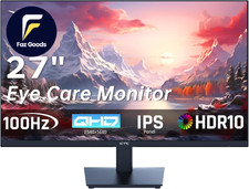27 Inch QHD Computer Monitor 2K 100Hz IPS Gaming Monitor 1440P Frameless Eye picture
