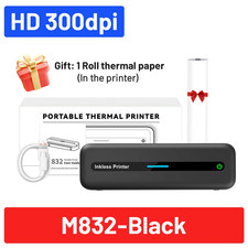 Portable Wireless Bluetooth Thermal Printer 300DPI Inkless Travel Mini Mobile A4 picture
