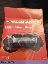 Universal Twin Spool Calculator Black Red Ribbons 4 Pack picture