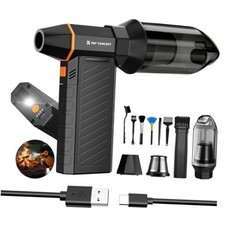 Blower&Suction 2 in 1 Magnetic Compressed Air Duster,LED Light | picture