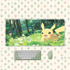 Pokemon Pikachu Forest Meadow Desk Mat Mouse Pad Cute Anime Gaming Large picture