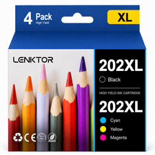 202XL 4PK Y/C/M/BK Ink Cartridge Set Expression Home XP-5100 WorkForce WF-2860 picture