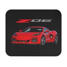 Red Corvette C8 Z06 Mouse Pad Supercar Design picture