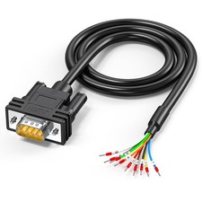 DB9 Connector RS232 Serial Cable-5FT,DB9 Male to Bare Wire with Cable Marker,... picture
