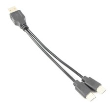6inch USB Type-A to Dual x USB-C Y Adapter Splitter Cable  CHARGING ONLY picture