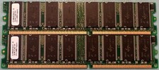 LOT OF 2 New Build 128MB DDR 400Mhz PC-3200 RAM Memory Module picture