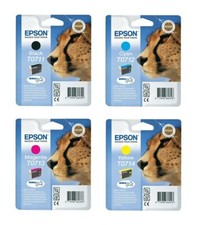 4 x Genuine Ink EPSON Stylus SX200 SX205 SX400 SX405 SX415 SX510 / T0715 LOT picture