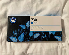 HP DesignJet 730 Cyan Ink Cartridge 300ml Hi-yield P2V68A OEM Sealed Exp 11/25 picture