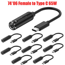 10x 74*06 Female to Type C Charger Converter USB Cable Adapter For Dell HP 65W picture