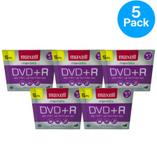 Maxell DVD+R maxdata 4.7GB 120 Min 5 Pack 5 Bundle New picture