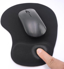 Alfombrilla ergonomica para mouse con soporte de gel para muñeca antideslizante picture
