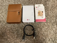 LG Pocket Photo Printer – ZINK – Case Photo Paper USB Charging Cable -  picture