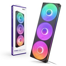 NZXT F360 RGB Core - 360mm Single-Frame Fan Unit with 3 x 120mm RGB Fans - Black picture