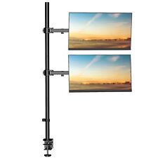 WALI Dual Vertically Stacked Monitor Desk Mount Extra Tall Adjustable Stand f... picture