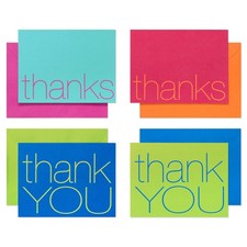 Thank You Cards 50 Count All Occasion Bold Color Design American Greetings Note picture