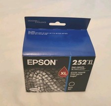 Epson 252XL Black Ink Cartridge High Capacity Genuine OEM New Exp 11/2027 picture