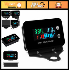 Waterproof Battery Monitor 7-100V Tester with Bracket, Temp Alarm, Digital Displ picture