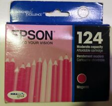 Epson 124 T1243 Magenta Ink Cartridge T124320 Genuine New Sealed expired. picture