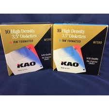 KAO 20 Pack High Density 3.5 Floppy Diskettes IBM Formatted MF2HD 1.44MB USA picture