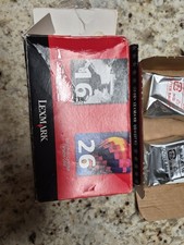 Lexmark #16 Black and #26 Color Ink Cartridges Expired Open Box picture