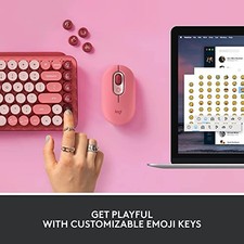 LOGITECH POP KEYS MECHANICAL WIRELESS KEYBOARD WITH -  HEARTBREAKER ROSE picture