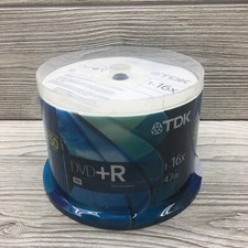 TDK 1-16x SPEED 120 MINUTES DVD+R 50 PACK SPINDLE 4.7GB BRAND NEW FACTORY SEALED picture