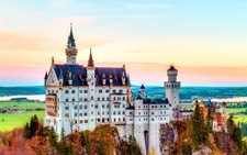 Landscape r castle building neuschwanstein bavaria Custom Gaming Mat Desk picture