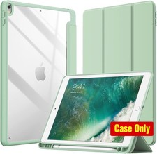 Slim Stand Cover for iPad Pro 10.5-Inch with Pencil Holder, Clear Transparent Ca picture
