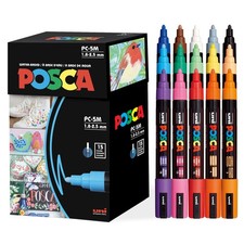 Posca Paint Markers Set of 15 5M Medium Acrylic Reversible Tips PC5M15C Artist picture