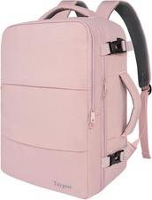 NEW Taygeer Travel Backpack Carry On USB Charge Port Shoe Pouch TSA Laptop Pink picture