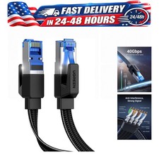 UGREEN Cat 8 Ethernet Cable 3FT Flat 40Gbps 2000MHz Braided RJ45 LAN Cord picture
