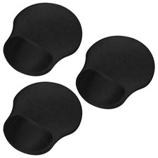 3Pcs Reusable Black Mouse Pad Wrist Rest Ergonomic Office Computer Mat picture