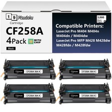 CF258A CF258X 58A 58X Toner WITH CHIP for HP LaserJet Pro M404dw MFP M428fdw lot picture