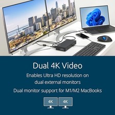 KENSINGTON SD4781P USB-C & USB-A DISPLAYLINK DOCKING STATION, DUAL 4K -  BLACK picture