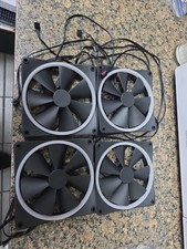 4x NZXT F140 RGB 140mm PWM Case Fans Black RF-R14FF-B1 Tested Open Box picture